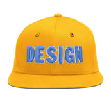 Custom Yellow Black 3D Puff Embroidery Flat Embroidery Casual Sport Baseball Cap