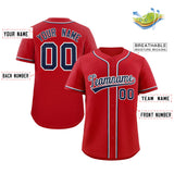 Fans-Made | Custom Red Navy-White Classic Style Authentic Baseball Jersey ¨C Available for Reorder