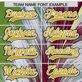 Custom Crimson Varsity Full-Snap Feather Fluid Pattern Letterman Baseball Jacket