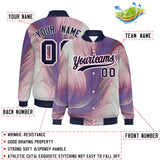 Custom Black Varsity Full-Snap Feather Fluid Pattern Letterman Baseball Jacket