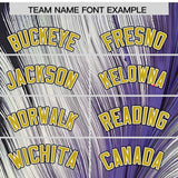 Custom Purple Varsity Full-Snap Feather Fluid Pattern Letterman Baseball Jacket