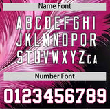 Custom Pink Varsity Full-Snap Feather Fluid Pattern Letterman Baseball Jacket