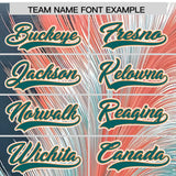 Custom Aqua Varsity Full-Snap Feather Fluid Pattern Letterman Baseball Jacket