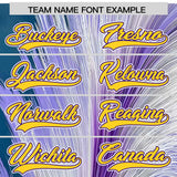 Custom Purple Varsity Full-Snap Feather Fluid Pattern Letterman Baseball Jacket