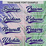 Custom Purple Varsity Full-Snap Feather Fluid Pattern Letterman Baseball Jacket