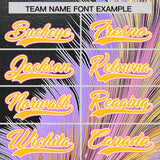 Custom Gold Varsity Full-Snap Feather Fluid Pattern Letterman Baseball Jacket