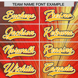 Custom Gold Varsity Full-Snap Feather Fluid Pattern Letterman Baseball Jacket