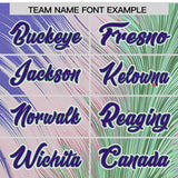 Custom Purple Varsity Full-Snap Feather Fluid Pattern Letterman Baseball Jacket