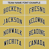 Custom Old Gold Varsity Full-Snap Color Block Letterman Jacket