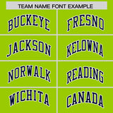 Custom Neon Green Varsity Full-Snap Color Block Letterman Jacket