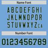 Custom Powder Blue Varsity Full-Snap Color Block Letterman Jacket