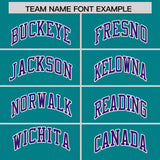 Custom Teal Varsity Full-Snap Color Block Letterman Jacket