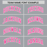 Custom Gray Varsity Full-Snap Color Block Letterman Jacket