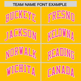 Custom Yellow Varsity Full-Snap Color Block Letterman Jacket