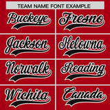 Custom Red Varsity Full-Snap Color Block Letterman Jacket