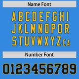 Custom Powder Blue Varsity Full-Snap Color Block Letterman Jacket