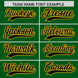 Custom Green Varsity Full-Snap Color Block Letterman Jacket