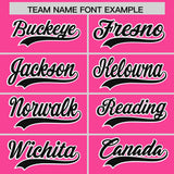 Custom Pink Varsity Full-Snap Color Block Letterman Jacket