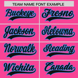 Custom Pink Varsity Full-Snap Color Block Letterman Jacket