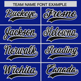 Custom Royal Varsity Full-Snap Color Block Letterman Jacket