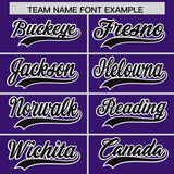 Custom Purple Varsity Full-Snap Color Block Letterman Jacket