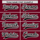 Custom Crimson Varsity Full-Snap Color Block Letterman Jacket