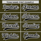 Custom Olive Varsity Full-Snap Color Block Letterman Jacket