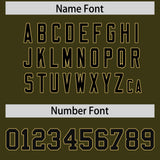 Custom Olive Varsity Full-Snap Color Block Letterman Jacket