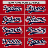 Custom Red Varsity Full-Snap Color Block Letterman Jacket