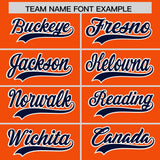 Custom Orange Varsity Full-Snap Color Block Letterman Jacket