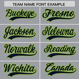 Custom Gray Varsity Full-Snap Color Block Letterman Jacket