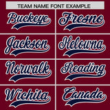 Custom Crimson Varsity Full-Snap Color Block Letterman Jacket