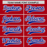 Custom Red Varsity Full-Snap Color Block Letterman Jacket