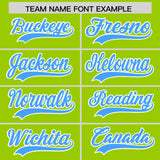 Custom Neon Green Varsity Full-Snap Color Block Letterman Jacket