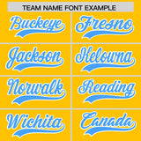 Custom Yellow Varsity Full-Snap Color Block Letterman Jacket