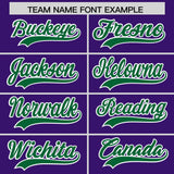 Custom Purple Varsity Full-Snap Color Block Letterman Jacket