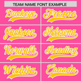 Custom Pink Varsity Full-Snap Color Block Letterman Jacket