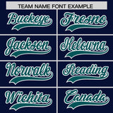 Custom Navy Varsity Full-Snap Color Block Letterman Jacket