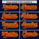 Custom Navy Varsity Full-Snap Color Block Letterman Jacket