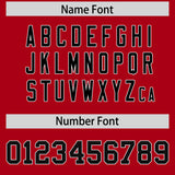 Custom Red Varsity Full-Snap Color Block Letterman Jacket