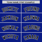 Custom Royal Varsity Full-Snap Color Block Letterman Jacket