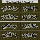 Custom Olive Varsity Full-Snap Color Block Letterman Jacket