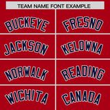 Custom Red Varsity Full-Snap Color Block Letterman Jacket