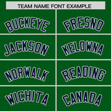 Custom Green Varsity Full-Snap Color Block Letterman Jacket