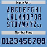 Custom Powder Blue Varsity Full-Snap Color Block Letterman Jacket