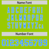 Custom Neon Green Varsity Full-Snap Color Block Letterman Jacket