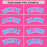 Custom Pink Varsity Full-Snap Color Block Letterman Jacket