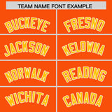 Custom Orange Varsity Full-Snap Color Block Letterman Jacket