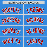 Custom Powder Blue Varsity Full-Snap Color Block Letterman Jacket