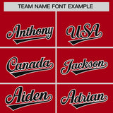 Custom Red Varsity Full-Snap Color Block Letterman Jacket